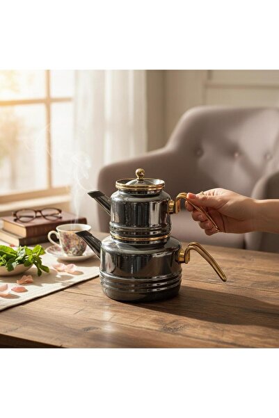 ORUÇ HOME VİNTAGE EMAYE ÇAYDANLIK