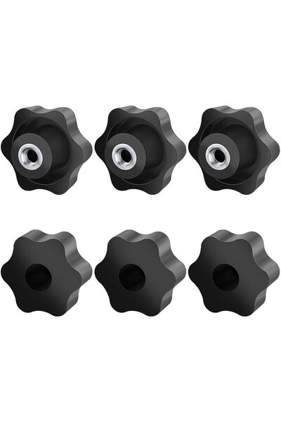 OEM Piuliță stea M8, 6 bucăți, șurub moletat cu diametrul exterior de 50mm, p...