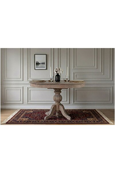 Vivense RONYA İSKANDİNAV BOHEM ESKİTME RENKLİ OVAL AÇILIR MASA, 80X120