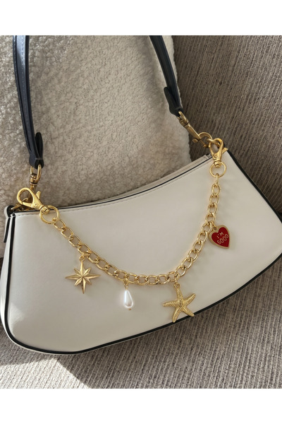 Gleemy accesories Gold Plated Pole Star, Sea Star, Heart and Pearl Detailed B...