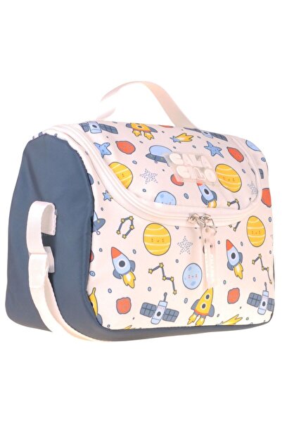 CalaCilo Space Boy's Space Printed Navy Blue Thermal Insulated School Lunch B...