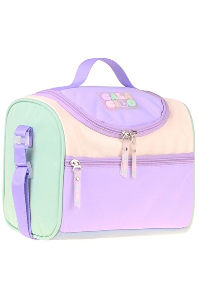CalaCilo Girl's Virgo Green Lilac Color Thermal Insulated School Lunch Bag (G...