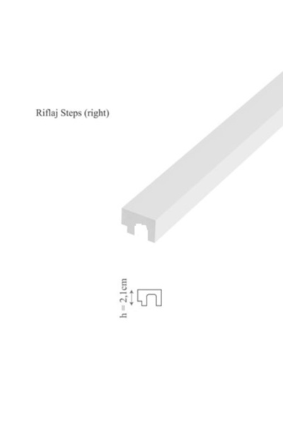 Manavi Profil dreapta riflaj decorativ 3D, Steps R, 3.2x2.1x270 cm,