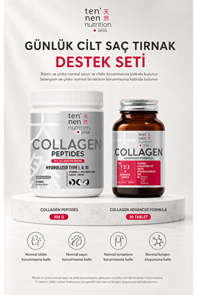 Tennen Nutrition Günlük Destek Seti 2 (Toz Kolajen + Kolajen Tablet)