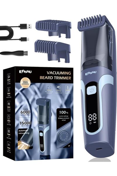 ENSSU Beard trimmer for men with vacuum