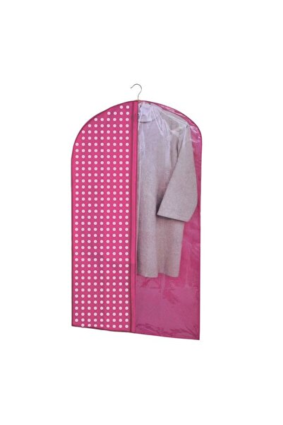 OEM Husă fucsia protecție costume, 65x100 cm, cu zonă transparentă, organizar...