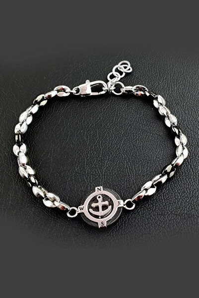 OSESHOP Pusula Çapa Figürlü 316L anti alerjik cerrahi çelik ve seramik detayl...