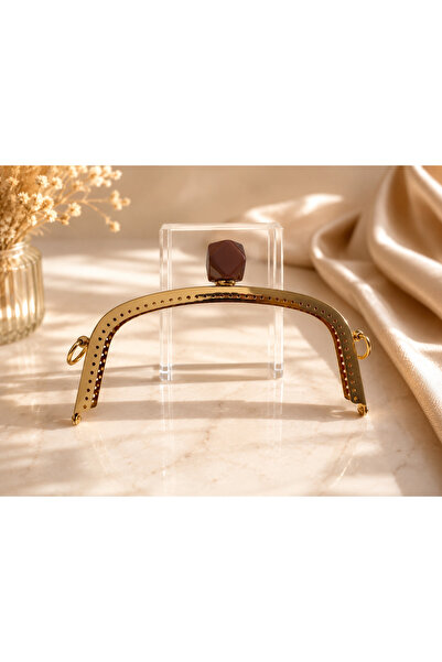 Gülcan Tuhafiye Metal çanta bursu gold metal çanta klipsi 20cm çanta bursu bo...