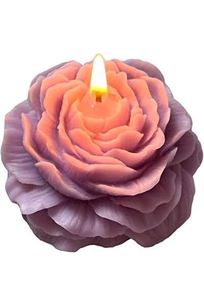 The Bros Purple Peony Flower Shape Candles for Women Friends Colleague Classm...