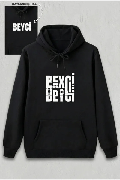 Beruflic Valentine's Day Beyci Gift Printed Oversize Hooded Sweatshirt