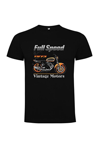iLovePrints Vintage Motorcycle Artwork: Full Shot Tshirt