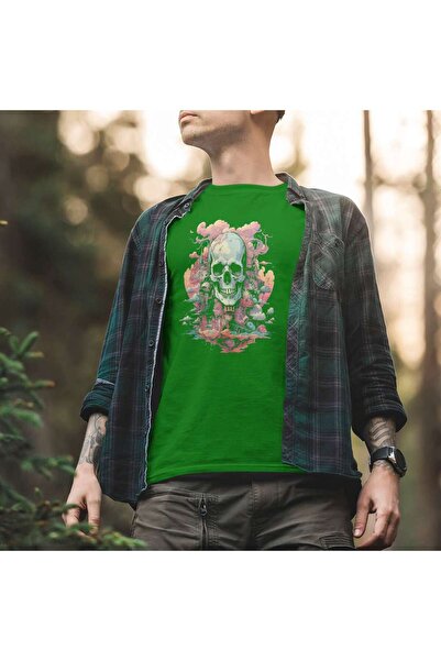 iLovePrints Surreal Skull with Abstract Surroundings Tshirt