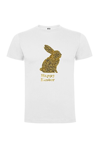iLovePrints Golden Glitter Bunny Euphoria Tshirt