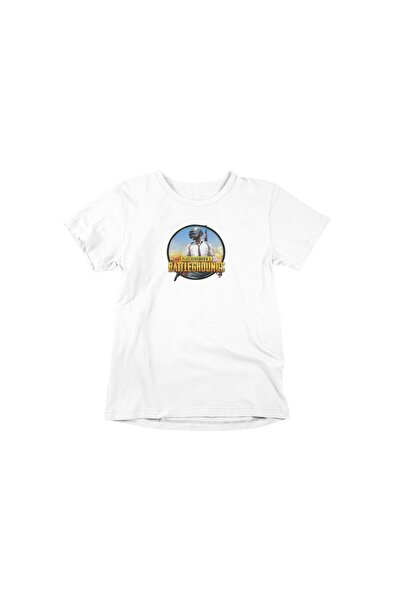 iLovePrints PUBG Logo White T-Shirt