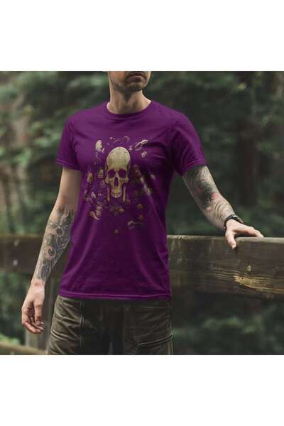 iLovePrints Skull in a Detailed Abstract Design Tshirt