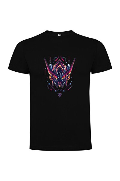 iLovePrints Geometric Cyber Dragon Tshirt