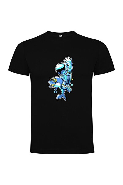 iLovePrints Space Dolphin Rider Tshirt