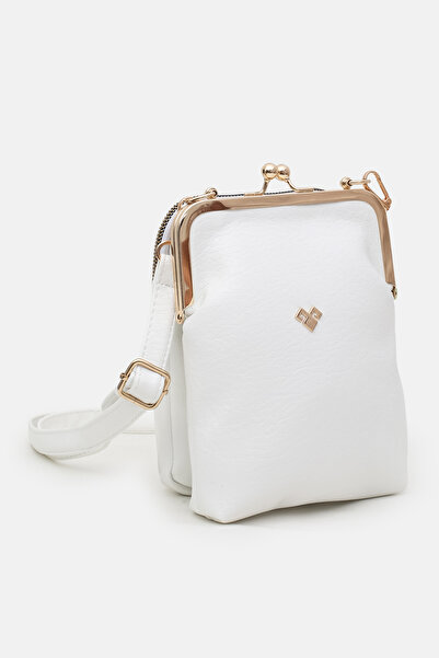 Les Crioch Geantă de umăr și crossbody albă, cu 3 compartimente, pentru femei