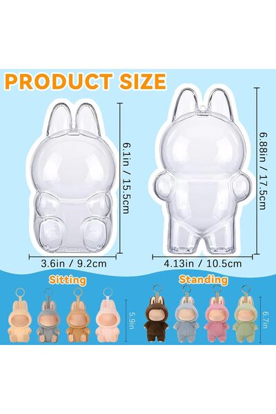 Global Dünya Gümrük Labubu The Monsters Uyumlu Oturan Model Şeffaf Akrilik Ko...