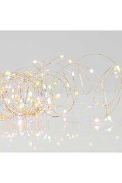 Generic 50 λαμπάκια LED σε σειρά μπαταρίας, 5 m, ασημί καλώδιο χαλκού (Copper...