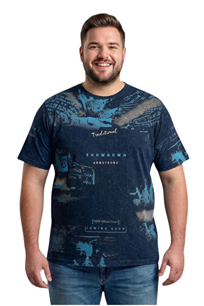 ANNEX Large Size Cotton Comfortable Fit Daily Use Crew Neck Washable Men's T-...