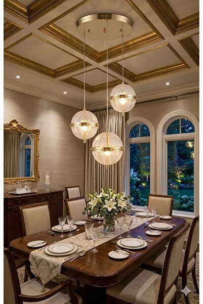 ZM AYDINLATMA 3'LÜ MODERN LED AVİZE