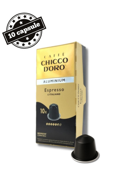 Chicco d'Oro 10 Capsule Espresso Italian – Compatibile cu Nespresso