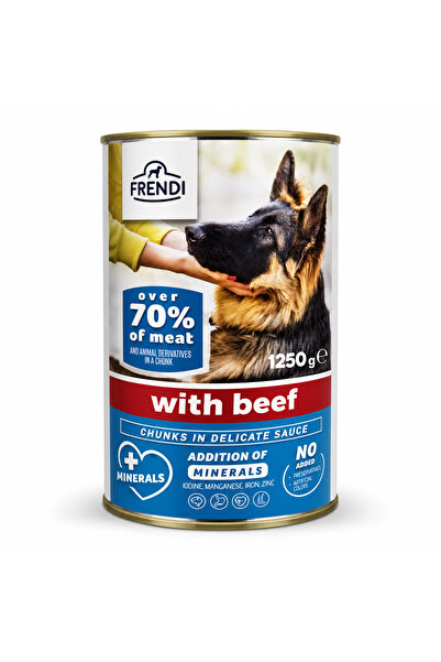 FRENDİ Dog cu vita, hrana umeda pentru caini, conserva 1250 g