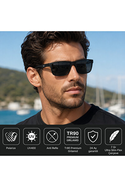 EXELİNE Col 110 Series Polarized Men's Sunglasses-Unbreakable Frame-Polarized...
