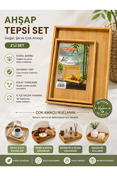 kumkumticaret Ahşap tepsi