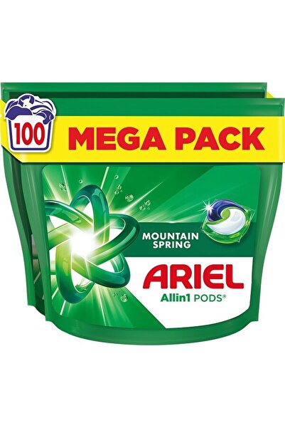 Ariel Allin1 PODS Capsule de detergent de rufe Mountain Spring, 100 de spălări