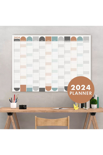 bi'aldım 2027 Yıllık Planlayıcı Duvar Takvimi | Boho | 2027 Yılı Planlayıcısı...