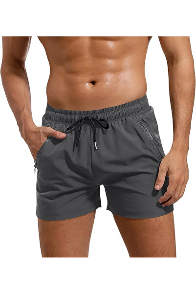 Adorel Pantaloni scurti de baie barbati – model sport, cu buzunar si fermoar,...