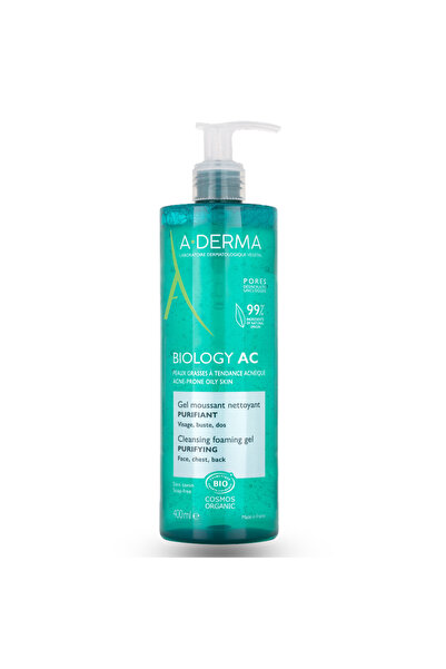 A-DERMA Biology AC Καθαριστικό Αφρίζον Τζελ Καθαρισμού 400ml