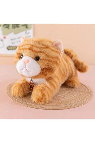 berattoys 35cm yatan kedi sesli peluş kedi miyavlayan kedi uyku arkadaşı hedi...