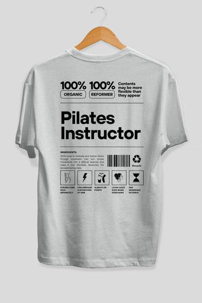 Ankhises Tricou alb supradimensionat cu imprimeu pe spate pentru instructor d...