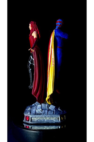 AREZ 3D FİGÜR Marvel Scarlet Witch & Vision Dekoratif Koleksiyon Figürü 29 Cm
