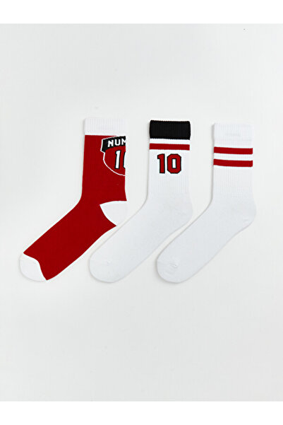 LC Waikiki Esvab • Modern & Distinctive Printed Men's Socks 3-Piece Set