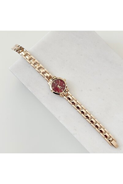 Vesce Atelier Sories Gold Saat Bordo