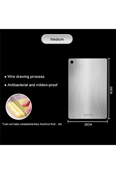 Choice7 29x20cm SUS316 316 Stainless Steel Panel and Chopping Board Kitchen H...