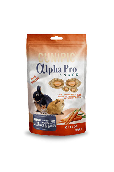 Cunipic Alpha Pro Gustare cu morcov pentru Iepuri și Rozătoare 50 g