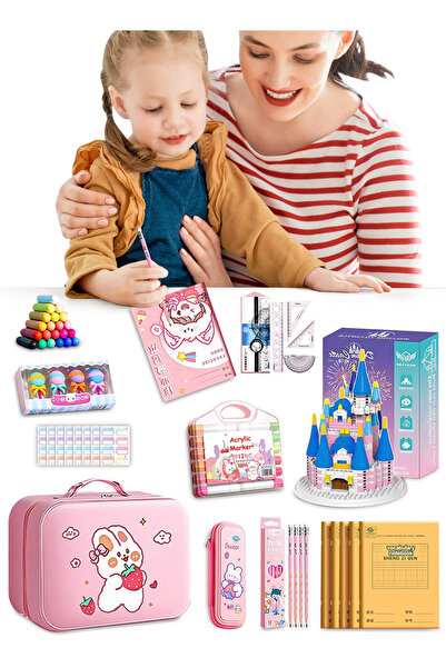 KidLe Back to School Gift Set for Students - 50+Pcs Premium Stationery Kit wi...