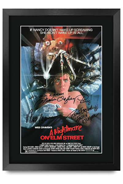 HWC Trading ملصق فيلم A3 FR A Nightmare On Elm Street موقّع من قبل ويس كرافن ...