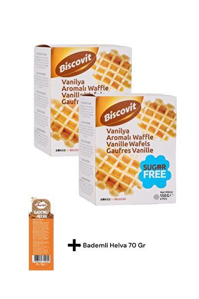 KMS HOME Dimabel Biscovit Vanilya Aromalı Şekersiz Waffle 150 Gr x 2 Adet