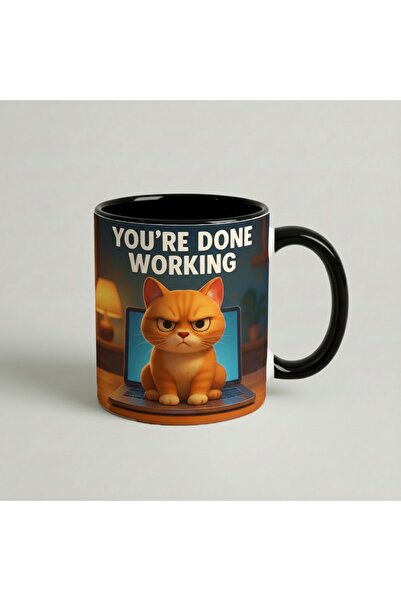 Petgifts Cana Cadou Personalizat Amuzanta Cu Mesaj You're Done Working - Cera...