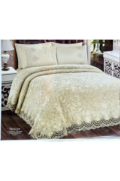 OEM Set Lenjerie de pat model 3D Luxury 6 piese, cuvertura 240X220 cm