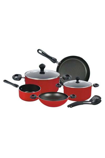 Prestige 9-Piece Aluminium Non-Stick Coating Durable Design Non-Slip Ergonomi...