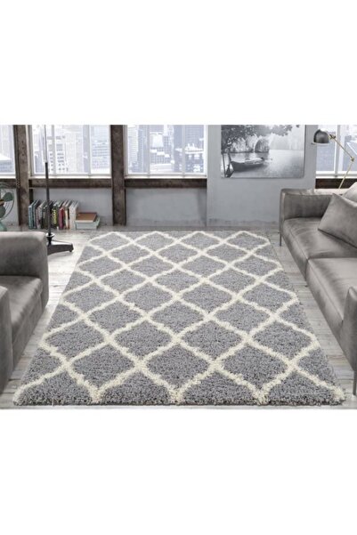Handpicked Furniture سجادة مستطيلة رمادية ناعمة للغاية، سجاد فاخر لغرفة النوم...