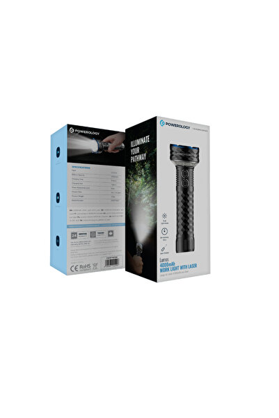 Powerology Lumos 4000mAh Work Light With Laser Black