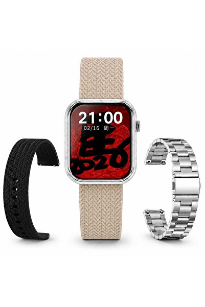 beemen H11 Pro Max Plus Akıllı Saat 46mm AMOLED Ekran Bluetooth Arama 3 Kordo...